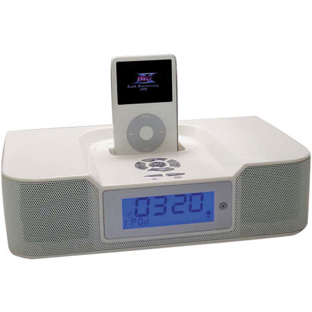 CTA Digital Sound Awake AM/FM Radio Alarm Clock with iPod V, nano &amp; mini Dock image