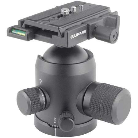 Cullmann High Load Magnesit Ball Head 35 with 40490 Deluxe Plate, Supports 66.0 lbs, 5" High image