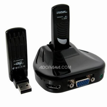 Cables Unlimited Wireless USB to HDMI and VGA Adapter with Audio image