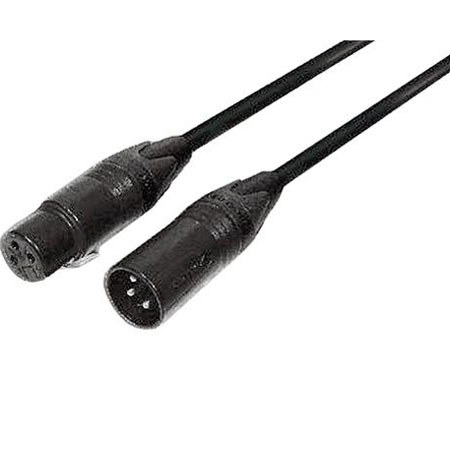 Comprehensive Touring Series Lo-Z Microphone Cable XLR Male to XLR Female with Neutrik Black/Gold, 15 Ft