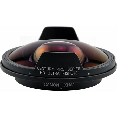 Century Optics 0.3x Ultra Fisheye Auxiliary Lens for Canon XH-A1/XH-G1/HL-H1 HD Camcorders, With Bayonet Mount