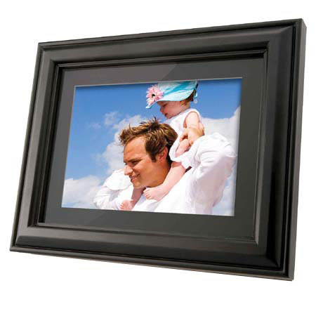 Coby DP-558 5.6-Inch Digital Photo Frame with MP3 Player &amp; 2 Wood Frames image