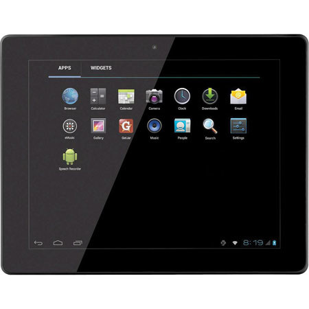 Coby 9.7" Android 4.0 Capacitive Multi-Touch Tablet, 1GHz Telechip Allwinner Cortex A8, 1GB RAM, 8GB Flash, 4:3 Aspect Ratio, 802.11b/g/n Wi-Fi