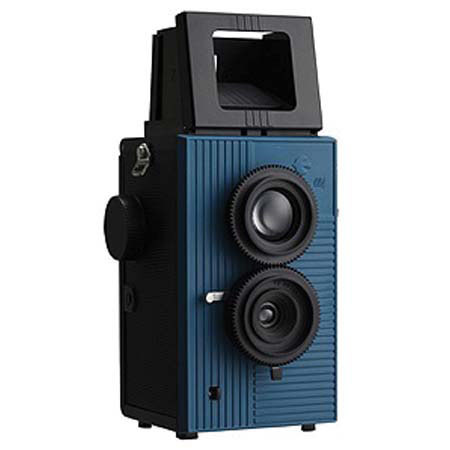 Blackbird Fly 35mm TLR Twin Lens Reflex Camera - Black with Blue Face image