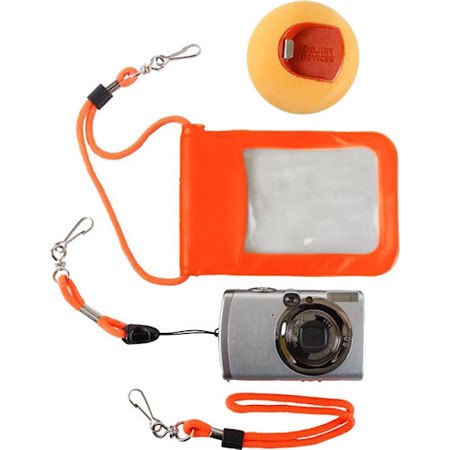 Delkin Jelly Fish, Visable Flotation for Digital Cameras, Cell Phones, & Personal Items, Up to 8 oz. - Orange