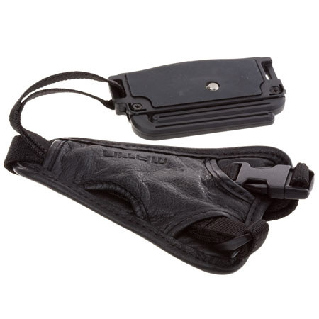Dotline Leather and Nylon Film & Digital SLR Camera Grip with Built in Stand, Black.