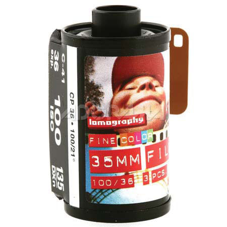 Lomography Three Pack of Color Negative 35mm Film, 36 Exposure Roll, 100 ASA, Develops in C41 Chemistry. image