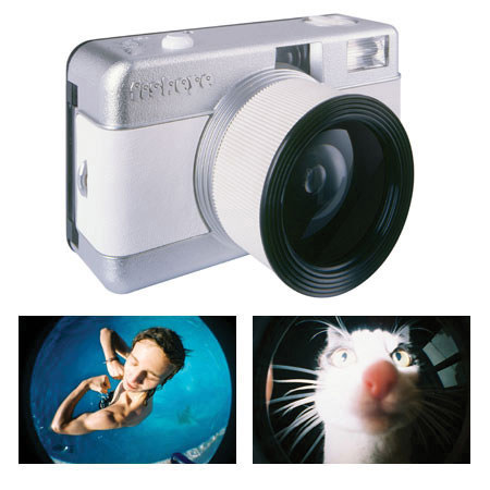 Lomography FishEye Point-n-Shoot 35mm Camera, Silver. image