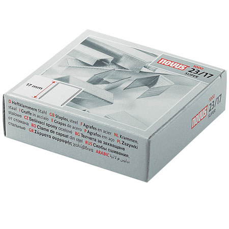 Novus 23-17 Super Premium Heavy Duty Staples, 1000 Pack