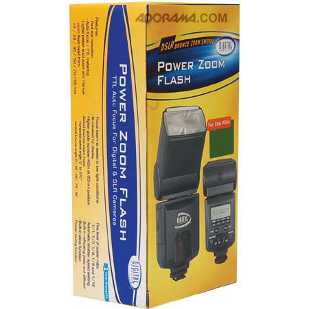 Digital Concepts 952AF, Auto Focus Shoe Mount DSLR Power Zoom Flash for Olympus Digital Cameras image