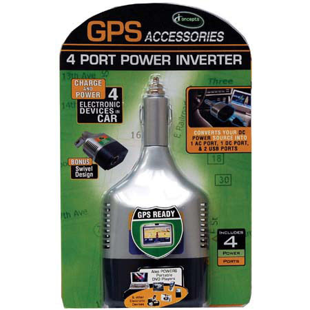 Digital Concepts 4 Port Power Inverter for Vehicle GPS Units image