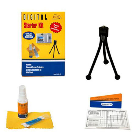Digital Concepts 3 Piece Cleaning Kit with Screen Protectors &amp; 5&quot; Flexible Tabletop Tripod image