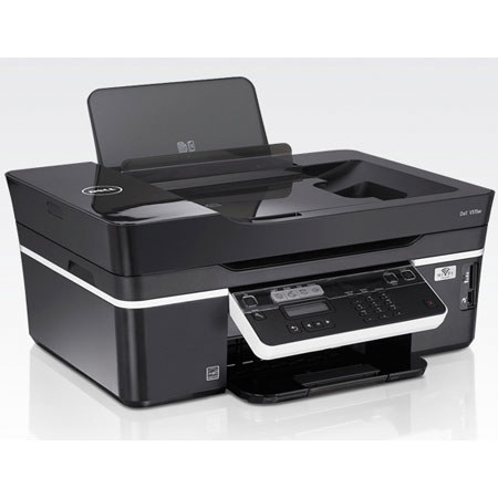 Dell V515w All-in-One Wireless Inkjet Printer - Wi-Fi, Print, Copy, Scan, Fax with 4800 x 1200 dpi Print Resolution, 64 MB SD-RAM - Red image