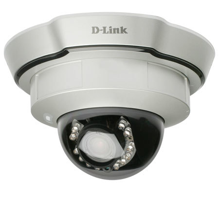 D-Link DCS-6111 Fixed Network Day/Night Dome Camera with WDR Sensor, 640x480 Resolution, 1.5 lux Minimum Illumination