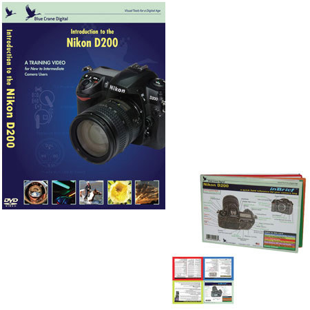 Blue Crane Combo with DVD, Introdution to the Nikon D200 Digital SLR Camera, &amp; inBrief Quick Field Reference image