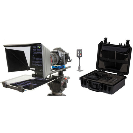 Datavideo TP500 PK Teleprompter Kit with Hard Case for Android and Apple Tablets, 9.8' (3 m) Reading Range