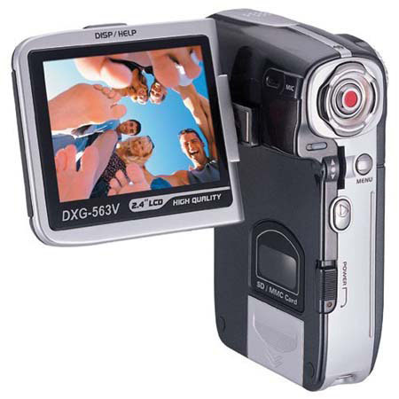 DXG USA DXG-563V 5.1 Megapixel Digital Video Camera, 4x Digital Zoom &amp; 2.4&quot; TFT Display, Midnight Black image