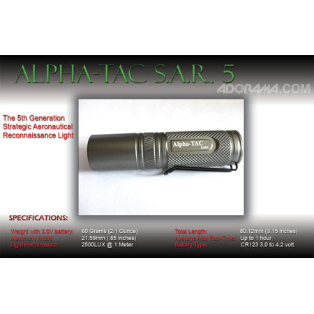 ExtremeBeam SAR 5 LED Flashlight with Shoulder Protected Rear Green Button, Rechargeable Batteries & Charger, 2,500 Lux.