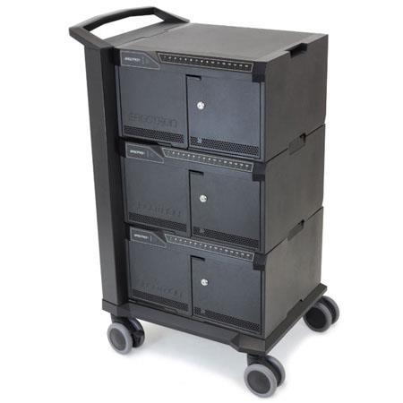 Ergotron Tablet Management Cart 48 with ISI, Three Modules for iPad/iPod