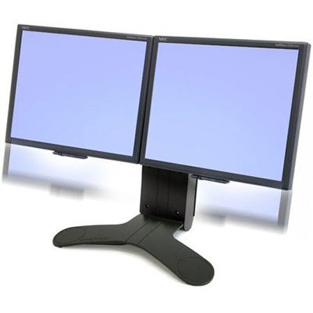 Ergotron LX Dual Display Lift Stand - Dual Monitor Desk Stand with Height and Tilt Adjustments