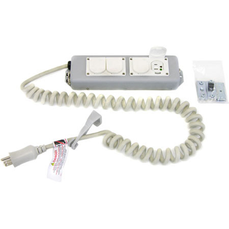 Ergotron 4-Outlet Power Strip with Medical-Grade Plug and Receptacles
