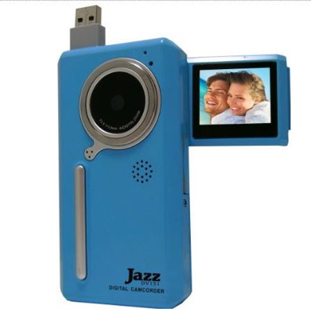 Jazz DV151 Flip Style, BLUE Ultra Slim 60 Minute Camcorder with 1.5&quot; LCD Screen, 4x Digital Zoom image