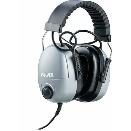 Elvex Com-610 Plug-In Receiver Earmuff with 3.5mm Stereo Plug, 82dB Limiter