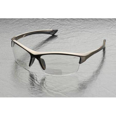 Elvex RX-350C Sonoma Clear Polycarbonate BiFocal Safety / Fashion Glasses with +1.5 Diopters, Brown Frame image