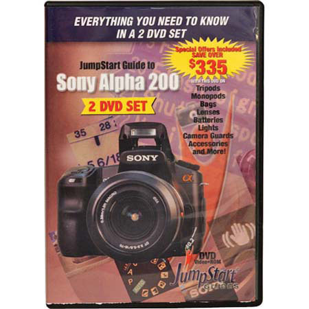 JumpStart Video Training Guide on DVD for the Sony Alpha 200 Digital Camera.
