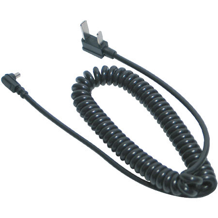 Adorama 5' Coiled Sync Cord, Household (AC) to PC. image