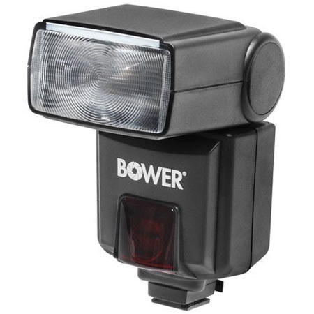 Bower Dedicated Digital Auto Focus Power Zoom/Bounce/Swivel Flash with LCD Display for Nikon Cameras, Guide Number 125 image