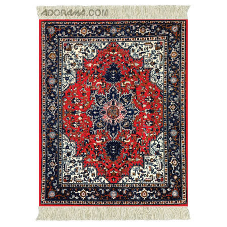 Fiberlok Tabriz Heriz MouseRug, Hand Washable Mouse Pad &amp; Desk Protector. image