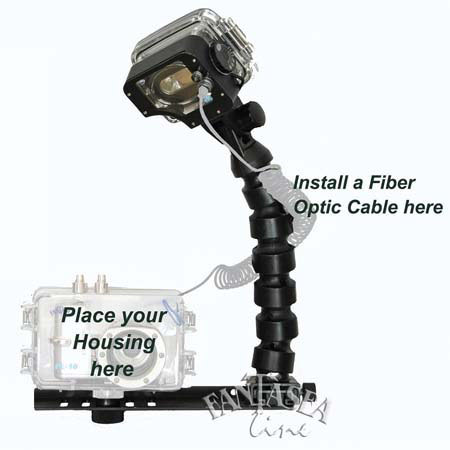 Fantasea Single Nano Lighting Set with Single Stay Slot Tray, Flex Arm &amp; Nano Flash image