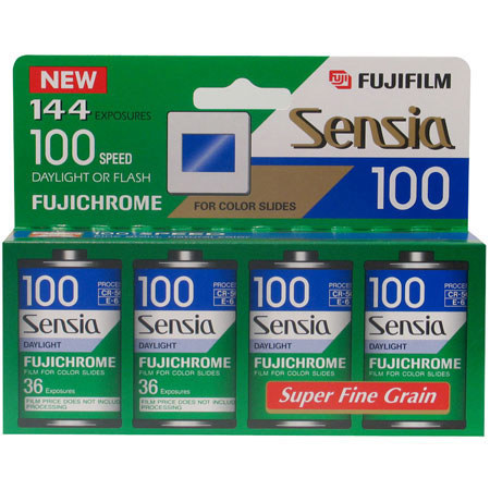 Fujifilm Sensia RA 100 Color Slide Film ISO 100, 35mm Size, 36 Exposure, RA-36, Transparency, Pack of 4 rolls, (film expiration date-06/2007) image