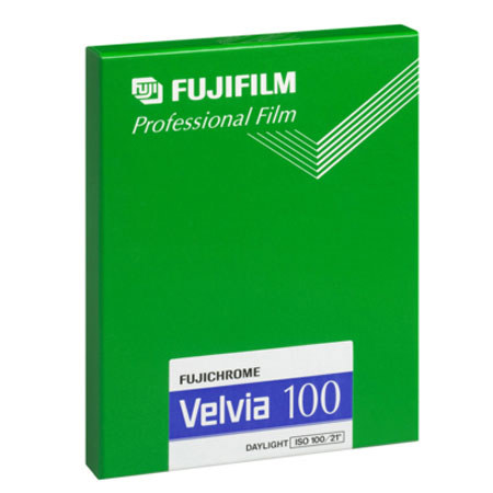 Fujifilm Fujichrome Velvia RVP 100 Color Slide Film, ISO 100, 8x10" Transparency, 20 Sheets