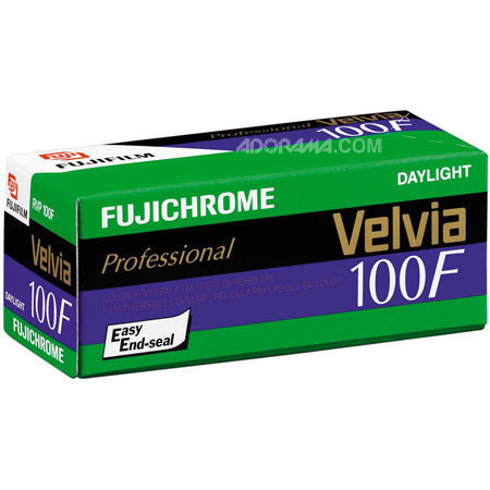 Fujifilm Fujichrome Velvia RVP 100F Color Slide Film, ISO 100, 220 Size, Transparency, USA image