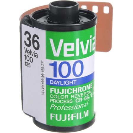 Fujifilm Fujichrome Velvia RVP 100 Color Slide Film ISO 100, 35mm Size, 36 Exposure, RVP100-36, U.S.A, Transparency. image