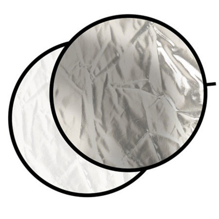Flashpoint 32" Circular Collapsible Disc Reflector, Silver / White image