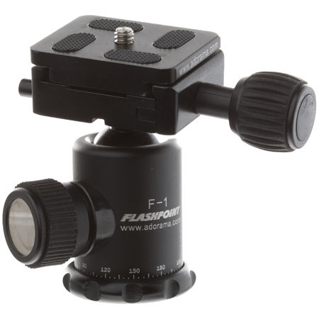 Flashpoint F-1 Magnesium Alloy Tripod Ball Head with Quick Release, Supports 8.8 lbs. image