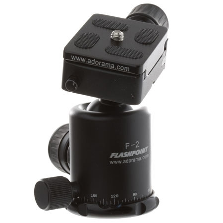 Flashpoint F-2 Magnesium Alloy Tripod Ball Head with Quick Release, Supports 11 lbs. image