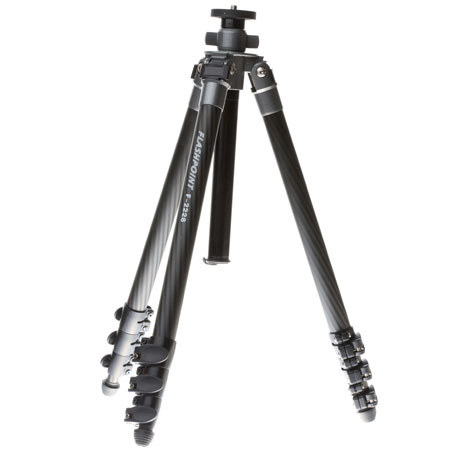 Flashpoint F-2228 Carbon Fiber Tripod, 4 Section Leg Set, Supports 17.6 lbs., Maximum Height 60&quot;. image