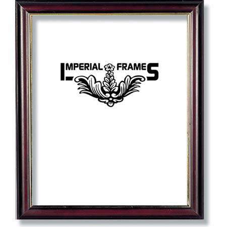 Imperial Frames Supreme, Wood Picture Frame for a 8" x 10" Photograph, Color: Mahogany with Gold Leaf Border image