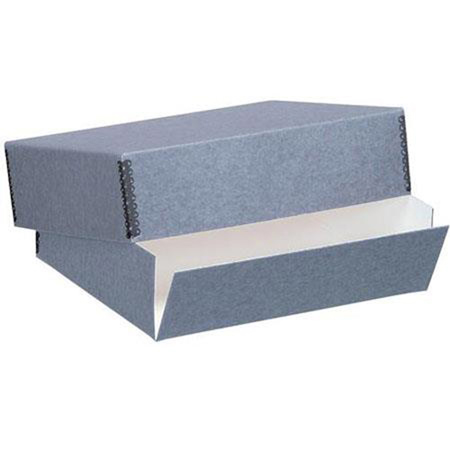 Adorama Archival 22" x 30" Print Storage Box, Drop Front Design, 22" x 30" x 3", Exterior Color: Blue / Gray. image