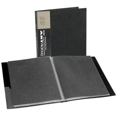 Itoya Archival Art Profolio Presentation Book with Twenty Four 9" x 12" Pocket Pages, 48 Views. image