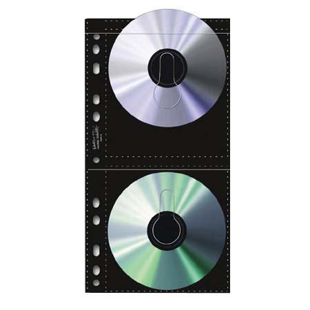 Print File Archival CD / DVD Storage Pages, 4 CD's Per Page, Pack Of 25 image