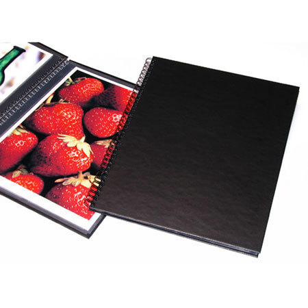 Print File Wire Bound Portfolio Edition Album, 8.5&quot; x 11&quot; Format, Black, with Twelve Pages, Dimensions: 9-15/16&quot; w x 11-15/16&quot; h image