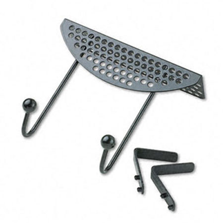 Fellowes Perf-ect Partition Additions Double Coat Hook, Black