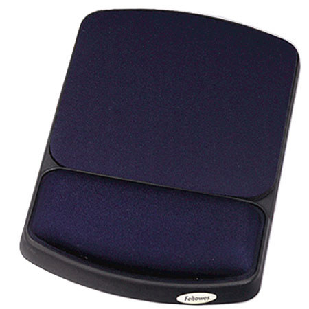 Fellowes Gel Wrist Rest and Mouse Rest, Sapphire/Black