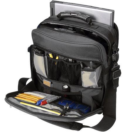 Adorama Commander Model Camera &amp; Notebook System Bag, Gray, Water-Resistant Nylon, for 15" Diagonal Notebooks. image