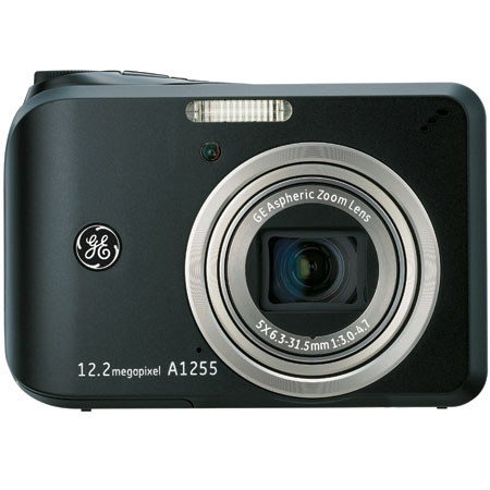 General Electric A1255 Digital Camera, 12.2 Megapixels, 5x Optical Zoom, 2.7 inch LCD Display, Black image